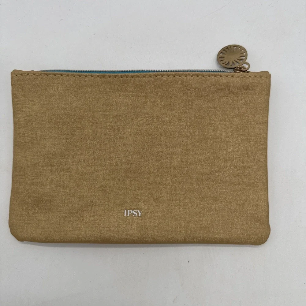 Ipsy Stay Golden Gold Glam Makeup Zipper Closure